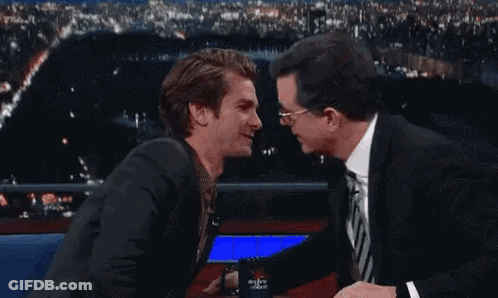 Two Men Kissing On The Nose GIF