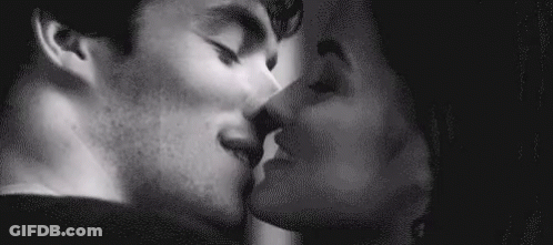 Two Men Kissing While Another Says Ahh GIF