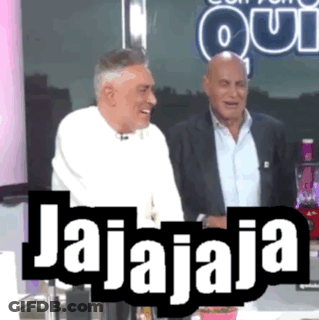 Two Men Laughing At Jajaja Sign GIF