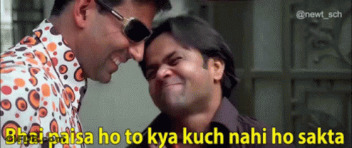 Two Men Laughing Bhai Paisa Ho To Kya Kuch Nahi Ho Sakta GIF
