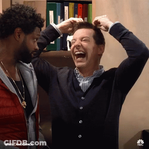 Two Men Laughing #Willandgrace GIF