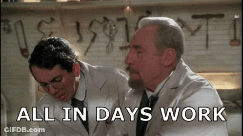 Two Men Looking At All In Days Work GIF