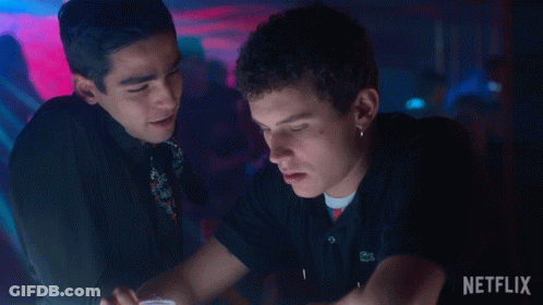 Two Men Looking At Cell Phone Netflix GIF