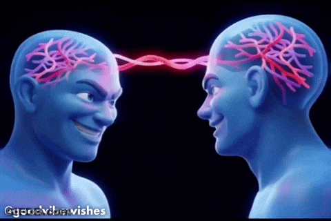 Two Men Looking At Each Other Good Vibe Wishes GIF
