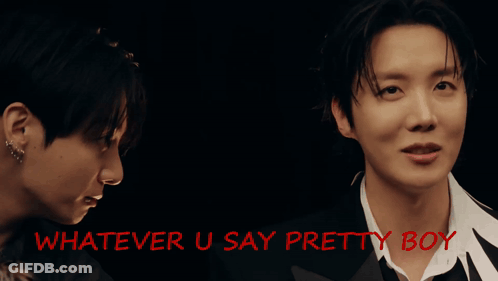 Two Men Looking At Each Other Saying Pretty Boy GIF