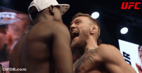 Two Men Looking At Each Other UFC GIF