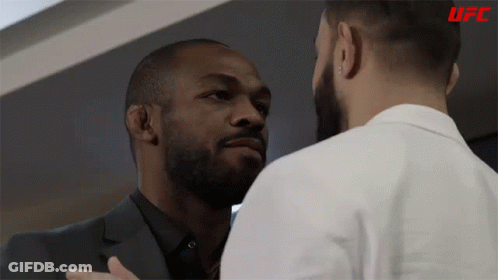 Two Men Looking At Each Other UFC GIF
