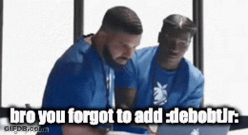 Two Men Looking At Laptop Saying Bro You Forgot To Add Debobt R GIF