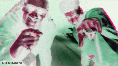 Two Men Looking At Something GIF