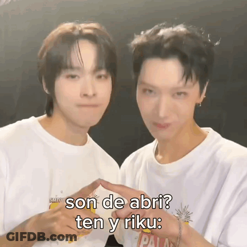 Two Men Making Heart Shape GIF