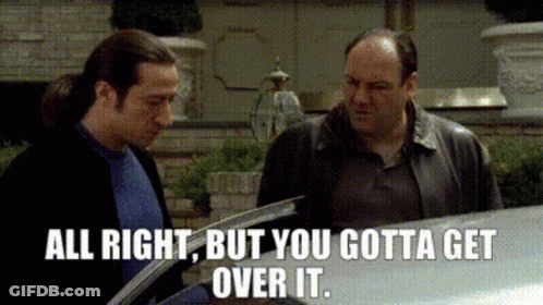 Two Men Next To Car Saying All Right But You Gotta Get Over It GIF
