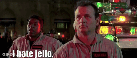 Two Men Next To Each Other With I Hate Jello GIF