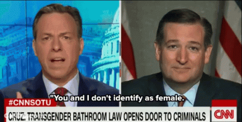 Two Men On CNN Show Saying You And I Don't Identify As Female GIF