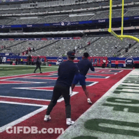 Two Men On Football Field With Number 10 GIF