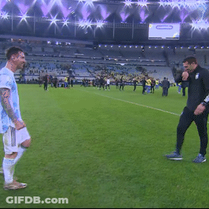 Two Men On Soccer Field One With Arm Tattoo GIF