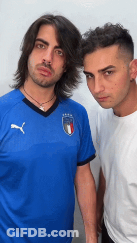 Two Men One Blue Shirt Italia GIF