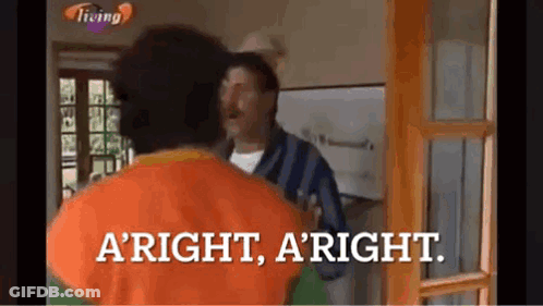 Two Men One Saying A Right, A Right GIF
