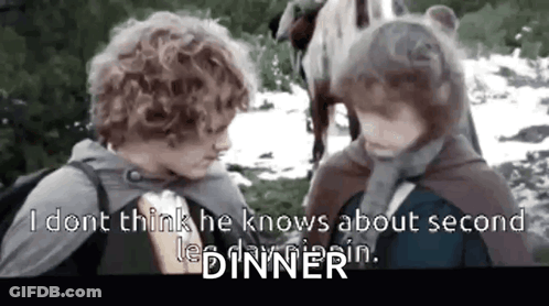 Two Men One Saying I Dont Think He Knows About Second Breakfast GIF