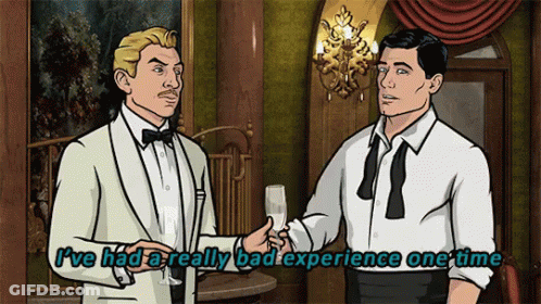 Two Men One Says I've Had A Really Bad Experience GIF