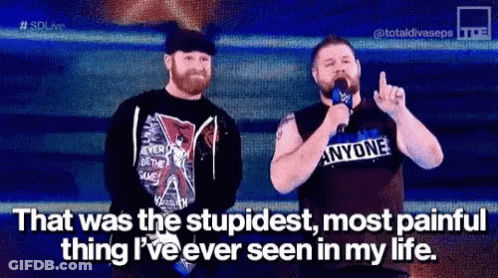 Two Men, One Wearing Anyone Shirt GIF