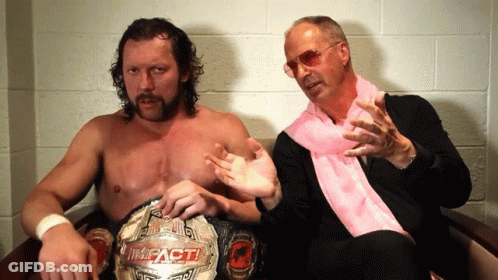 Two Men One Wearing Impact Championship Belt GIF