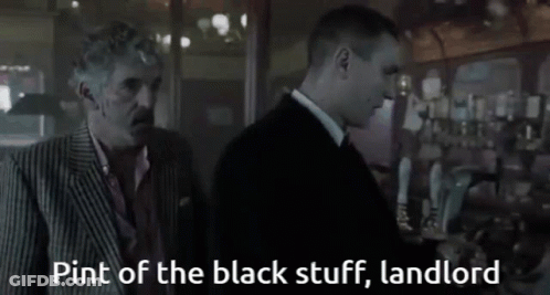 Two Men Pint Of The Black Stuff Landlord GIF