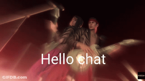 Two Men Playing Guitars Hello Chat GIF