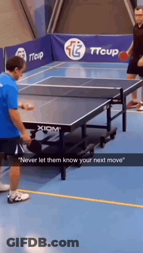 Two Men Playing Ping Pong GIF