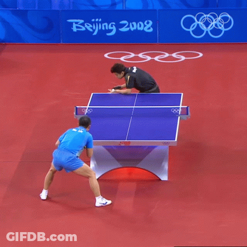 Two Men Playing Ping Pong GIF