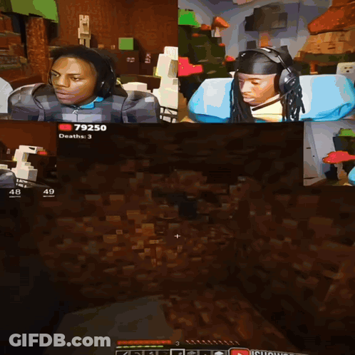 Two Men Playing Video Game With 79250 On Screen GIF