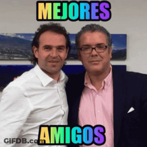 Two Men Posing Mejores Amigos GIF