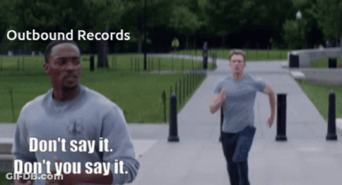 Two Men Running Outbound Records GIF