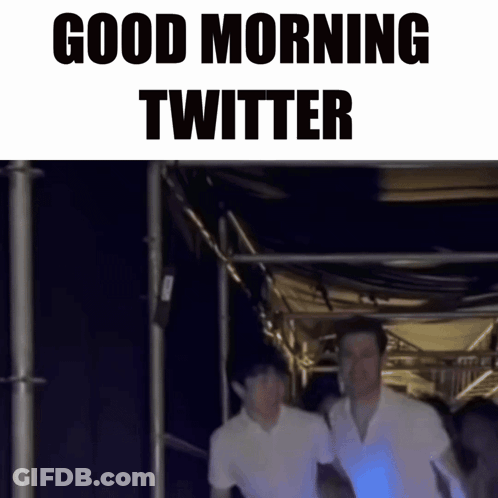Two Men Saying Good Morning Twitter GIF