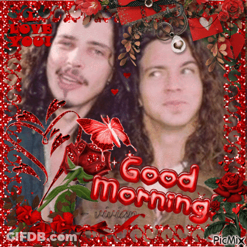 Two Men Saying Good Morning GIF