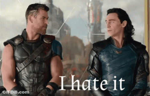 Two Men Saying I Hate It GIF