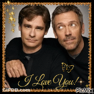 Two Men Saying I Love You GIF