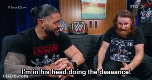 Two Men Saying I'm In His Head Dance GIF