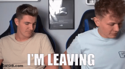 Two Men Saying I'm Leaving GIF