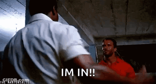 Two Men Saying Im In GIF