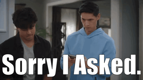 Two Men Saying Sorry I Asked GIF