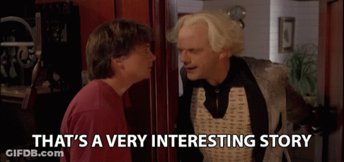 Two Men Saying That's A Very Interesting Story GIF