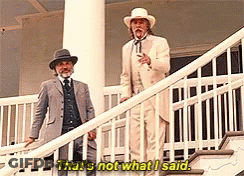 Two Men Saying That's Not What I Said GIF
