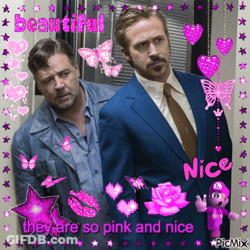 Two Men Saying They Are So Pink And Nice GIF