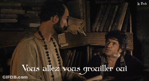 Two Men Saying Voas Allez Voas Groailler Oai GIF