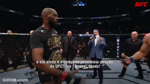Two Men Shake Hands In UFC Ring GIF