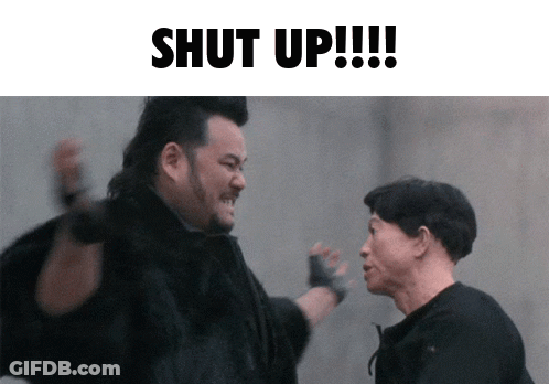 Two Men Shut Up!!! GIF