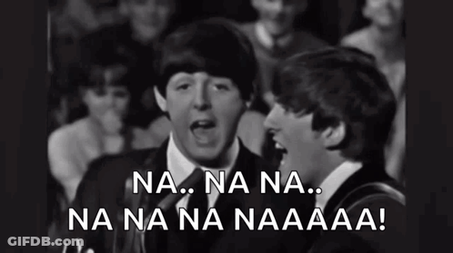 Two Men Singing Na Na Na Naaaa GIF