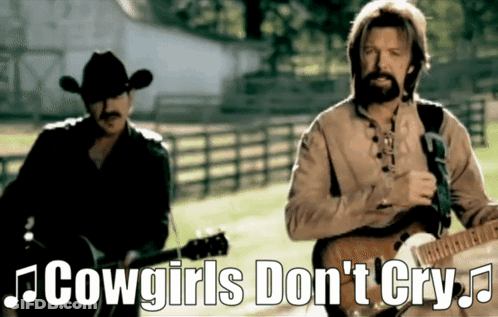 Two Men Singing Playing Guitars Cowgirls Don't Cry GIF