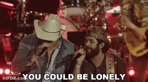 Two Men Singing You Could Be Lonely GIF