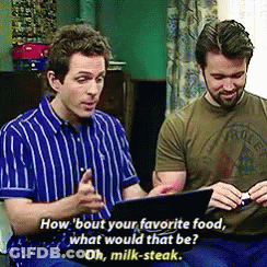 Two Men Sitting At Laptop Saying How Bout Your Favorite Food GIF